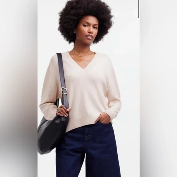 MADEWELL XL Cashmere V-Neck Sweater NS661 - Picture 1 of 6
